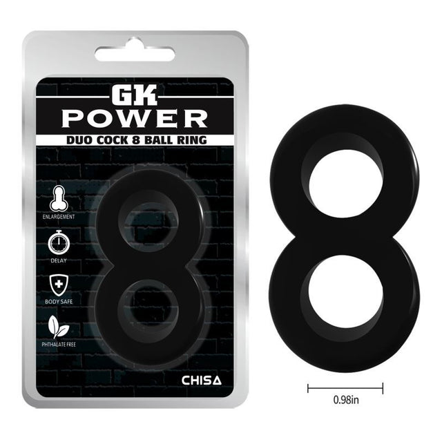 Duo Cock 8 Ball Ring - Enhance Pleasure - Adult Toys - Naughty by Nature Adult Store