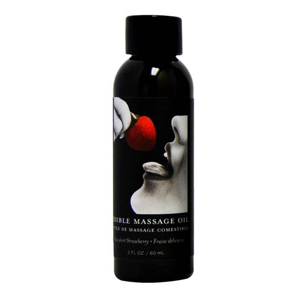 Edible Massage Oil - Succulent Strawberry Flavoured - LOTIONS & LUBES