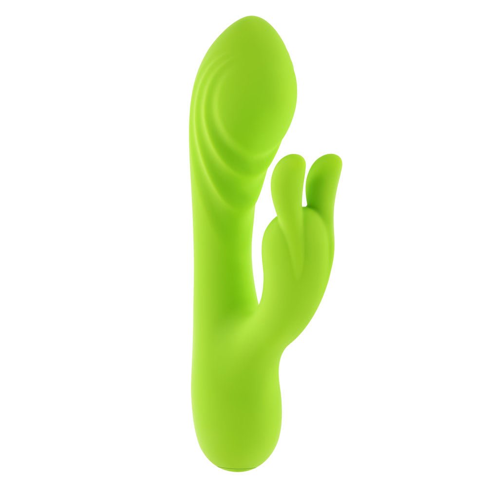 Evolved BRAT BUNNY Rabbit Vibrator Green - VIBRATORS