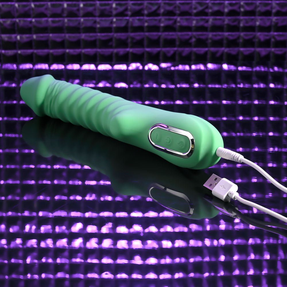 Evolved Full Throttle Mint Green USB Rechargeable Vibrator - VIBRATORS