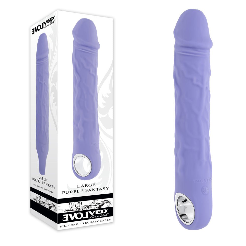 Evolved Large Purple Fantasy USB Rechargeable Vibrator 21.8 CM - VIBRATORS