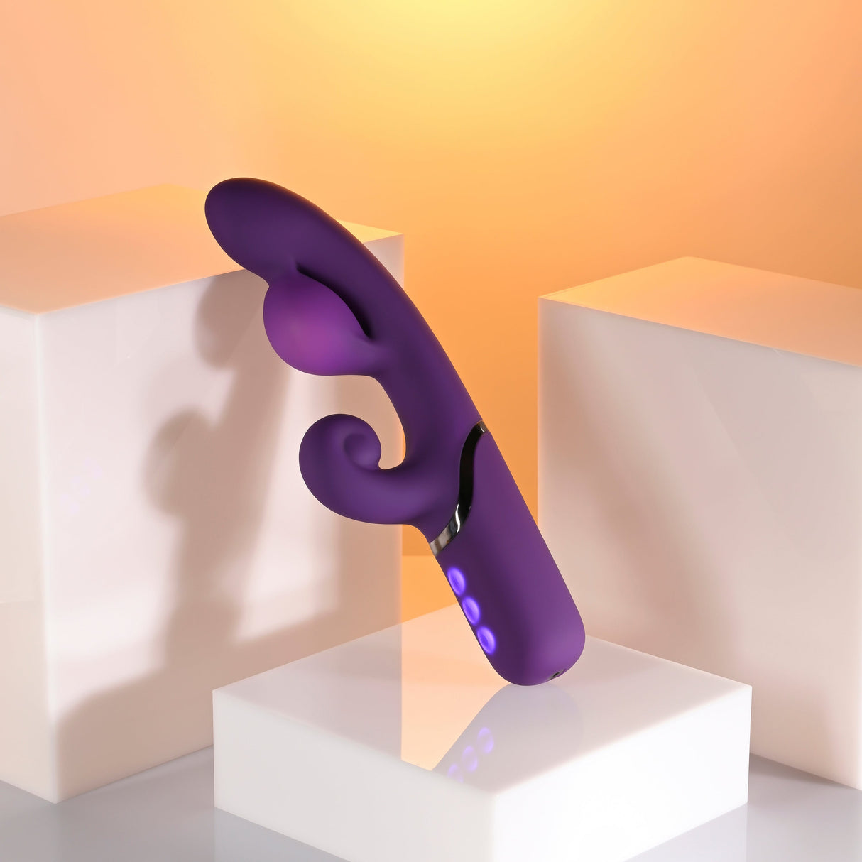 Evolved PLEASURE PUFF - Purple 24.1 cm Inflatable Rabbit Vibrator - VIBRATORS