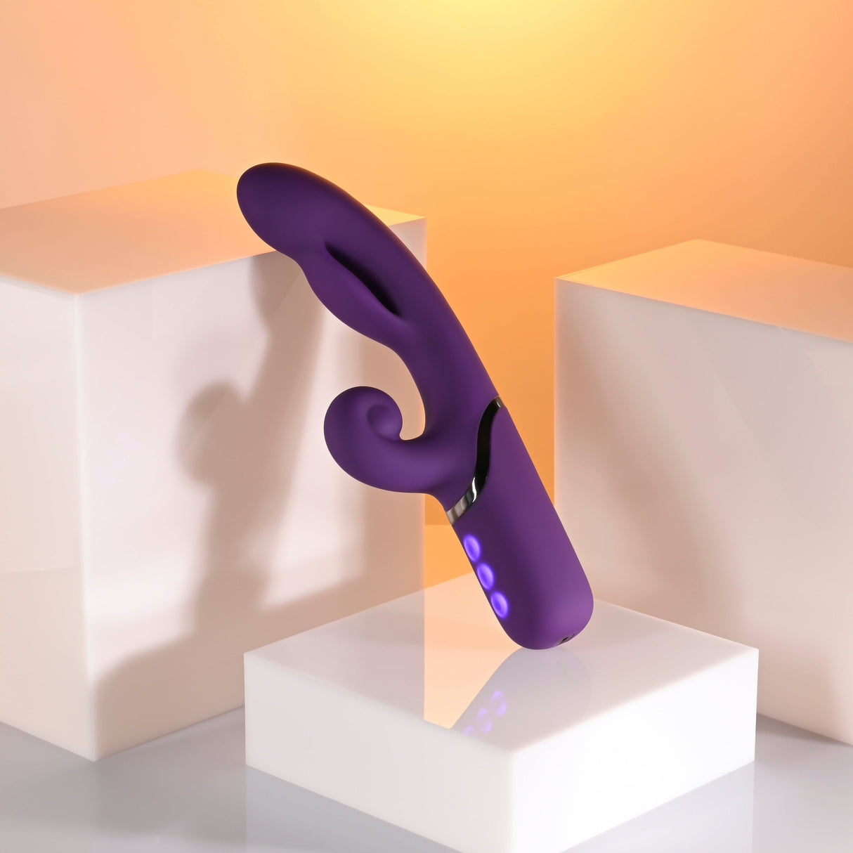 Evolved PLEASURE PUFF - Purple 24.1 cm Inflatable Rabbit Vibrator - VIBRATORS