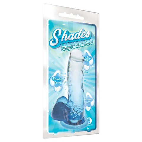Shades 7'' Jelly TPR Dong - Blue 17.8 cm Dong - Naughty by Nature Adult Store