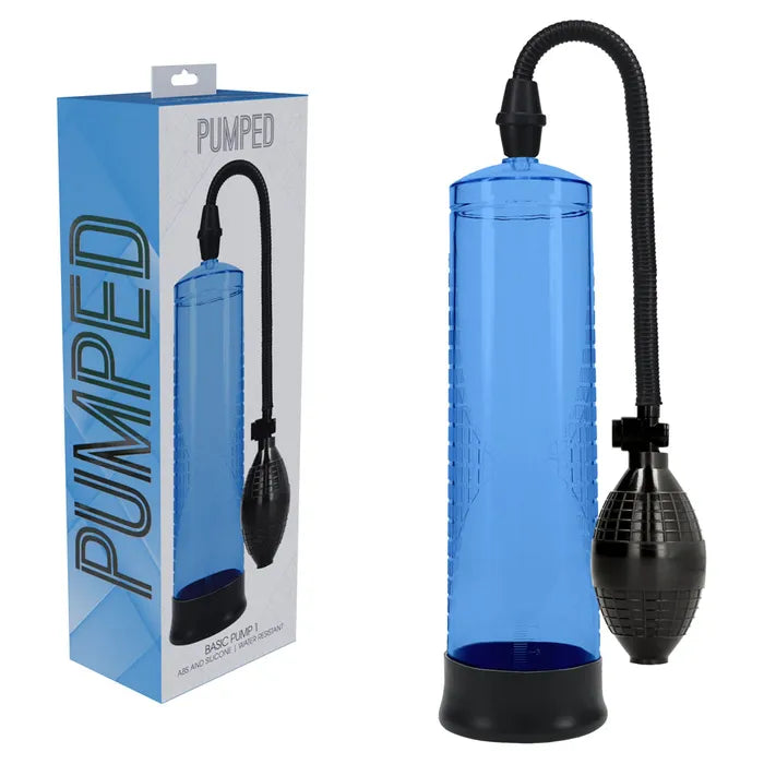PUMPED Basic Pump 1 - Blue - Blue Penis Pump - Naughty by Nature Adult Store
