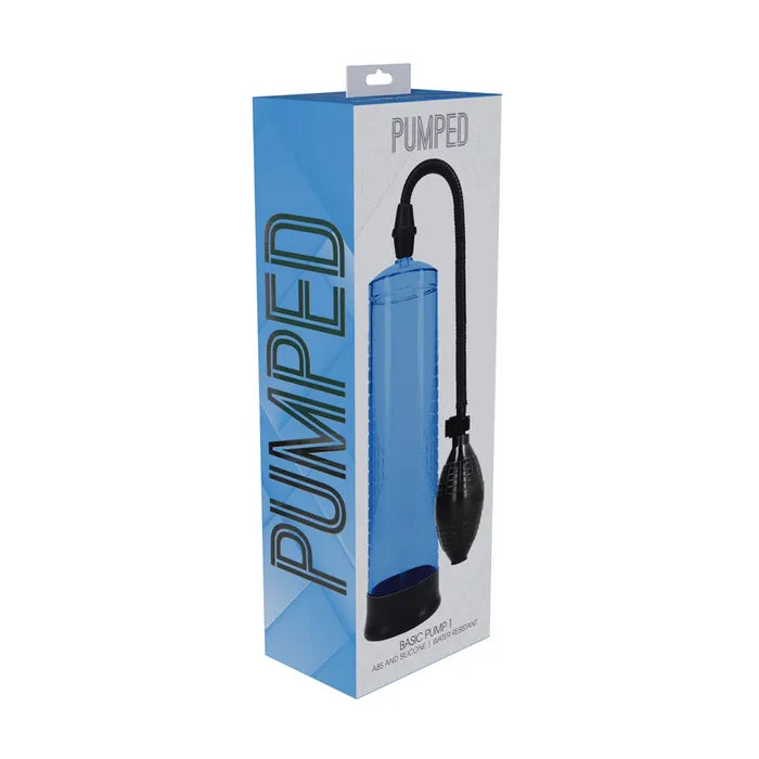 PUMPED Basic Pump 1 - Blue - Blue Penis Pump - Naughty by Nature Adult Store