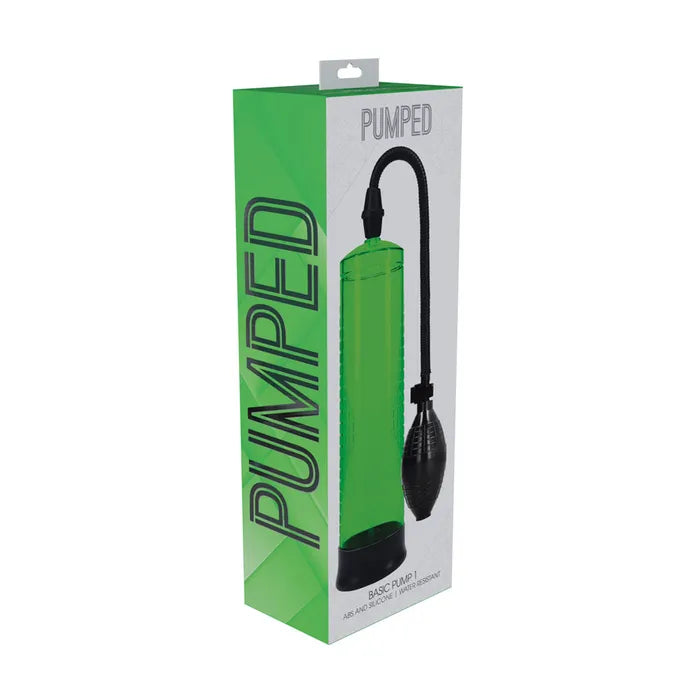 PUMPED Basic Pump 1 - Green - Green Penis Pump - Naughty by Nature Adult Store