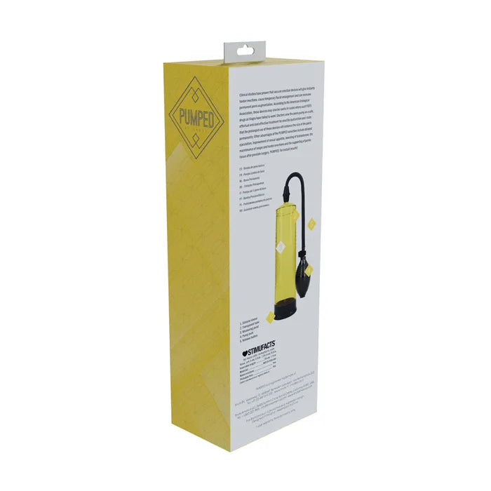 PUMPED Basic Pump 1 - Yellow - Yellow Penis Pump - Naughty by Nature Adult Store