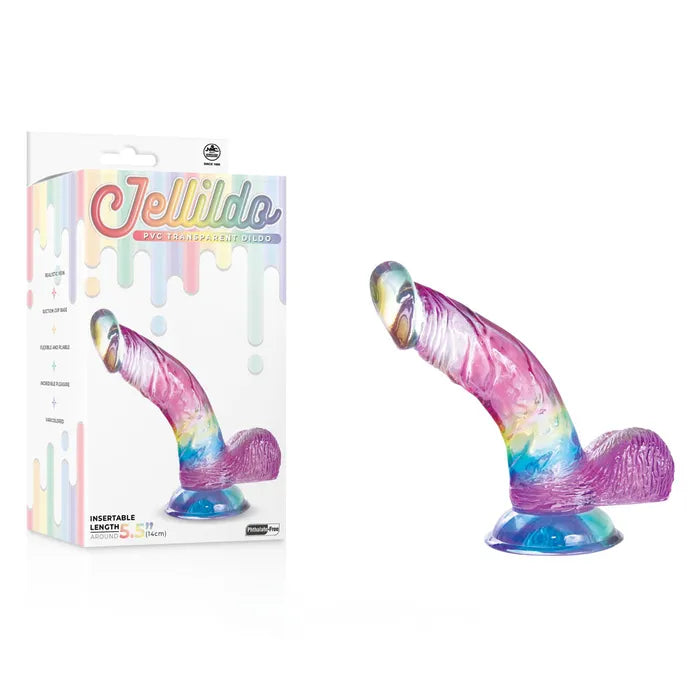 Jellido 14cm Curved Dildo - Clear Coloured - Naughty by Nature Adult Store