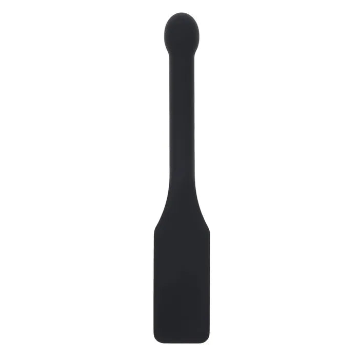 Edge Cunt Silicone Paddle Black With Insertable Handle