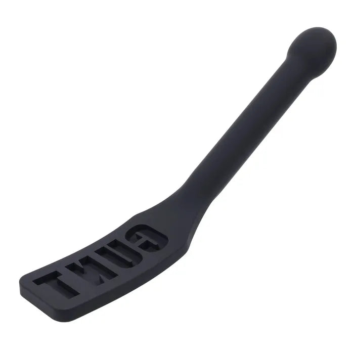 Edge Cunt Silicone Paddle Black With Insertable Handle