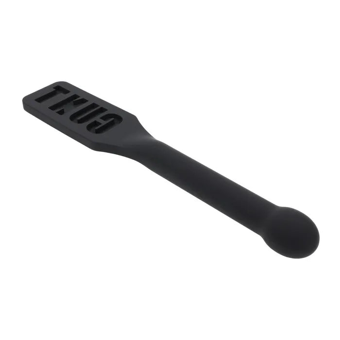 Edge Cunt Silicone Paddle Black With Insertable Handle
