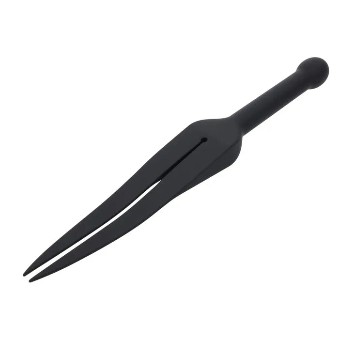 Edge Silicone Tawse Black Insertable Handle Bondage Whip