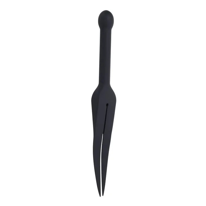 Edge Silicone Tawse Black Insertable Handle Bondage Whip