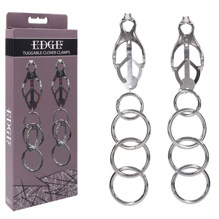 Edge Tuggable Clover Clamps Metal Nipple Restraints