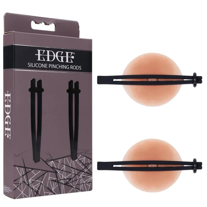 Edge Silicone Pinching Rods Black Nipple Restraints for Sensual Play