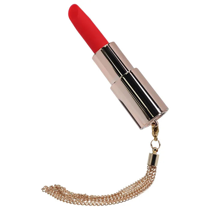 Loveline Sparkle Red USB Rechargeable Lipstick Vibrator 8.3cm