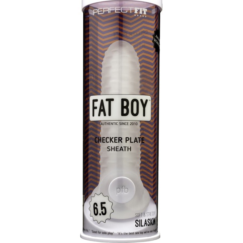Fat Boy Checker Plate Sheath 6.5in - Adult Toys