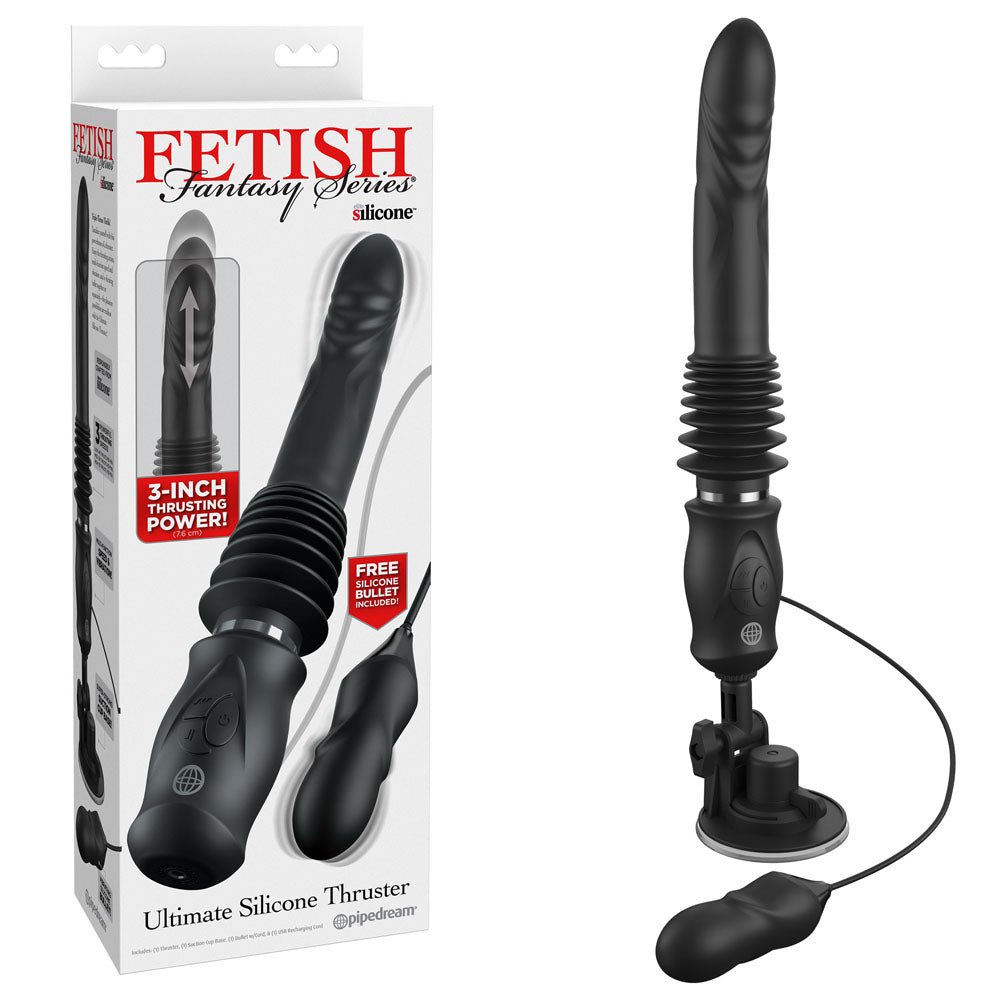 FFS Ultimate Silicone Thruster - Black - USB Rechargeable Vibrator - VIBRATORS