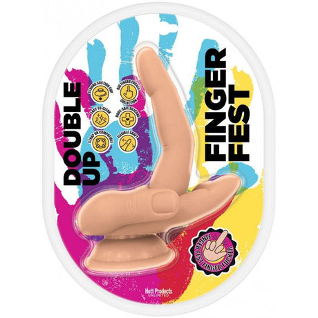 Finger Fest Dildo Double Up Flesh - Naughty by Nature Adult Store