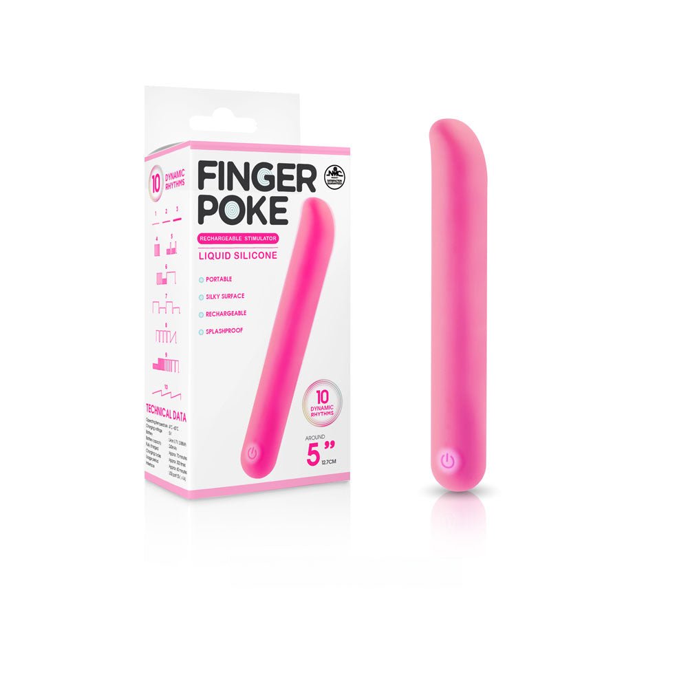 Finger Poke - Pink - Pink 12.7 cm USB Rechargeable Bullet - BULLETS & EGGS