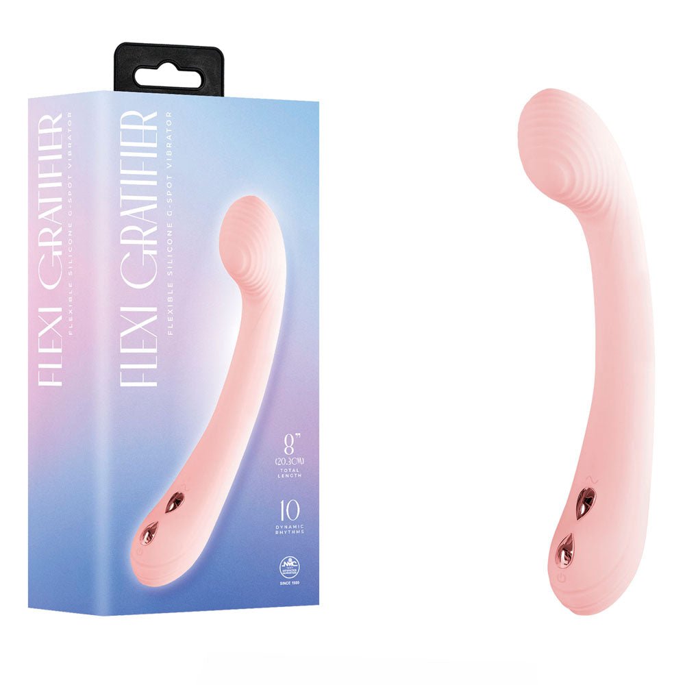 Flexi Gratifier Pink 20 Cm USB Rechargeable Vibrator - VIBRATORS