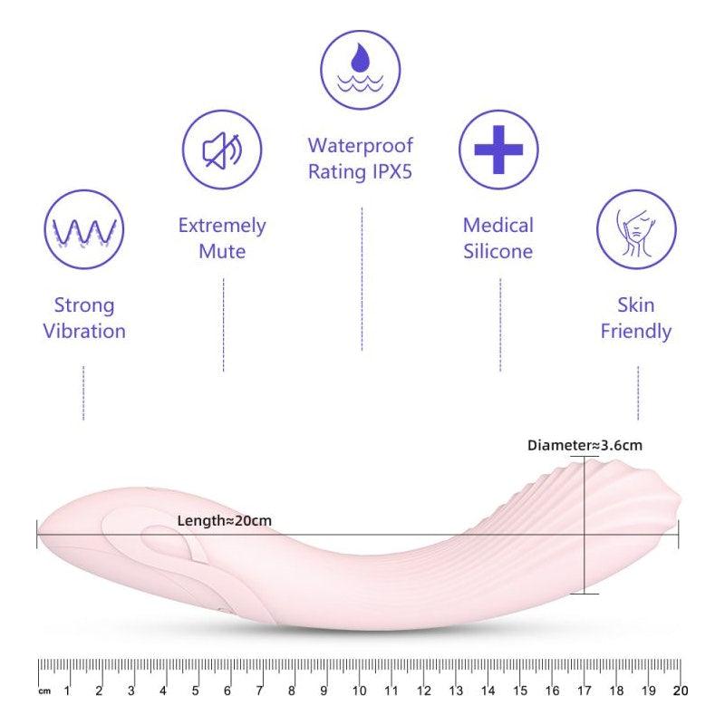 Flexible Bending Silicone Vibrator Pink - Naughty by Nature Adult Store