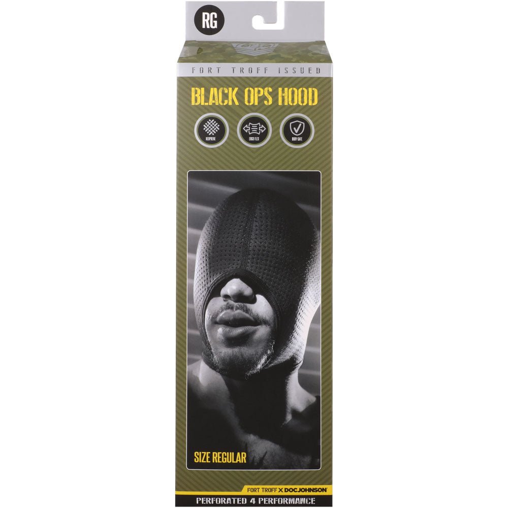 Fort Troff Black Ops Hood Regular - Black Hood - BONDAGE - TOYS