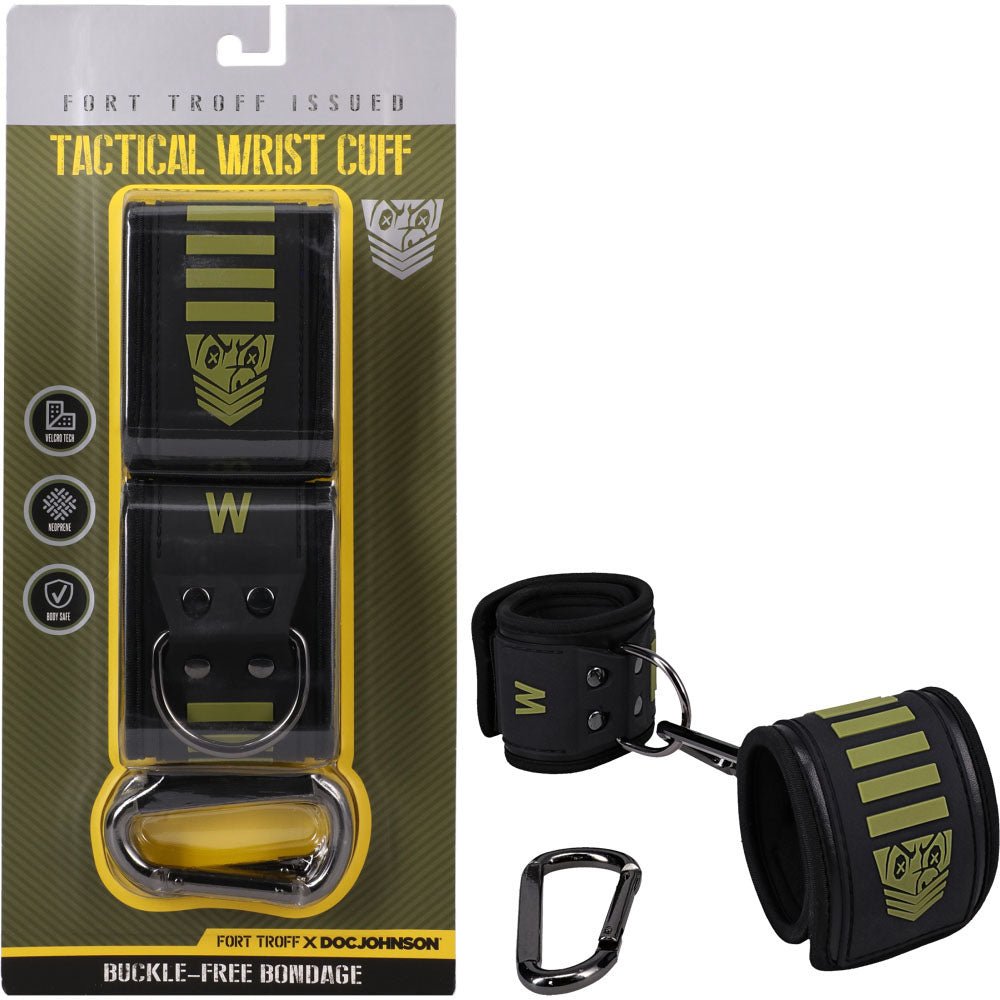 Fort Troff Tactical Wrist Cuffs Black Green Restraints - BONDAGE - TOYS