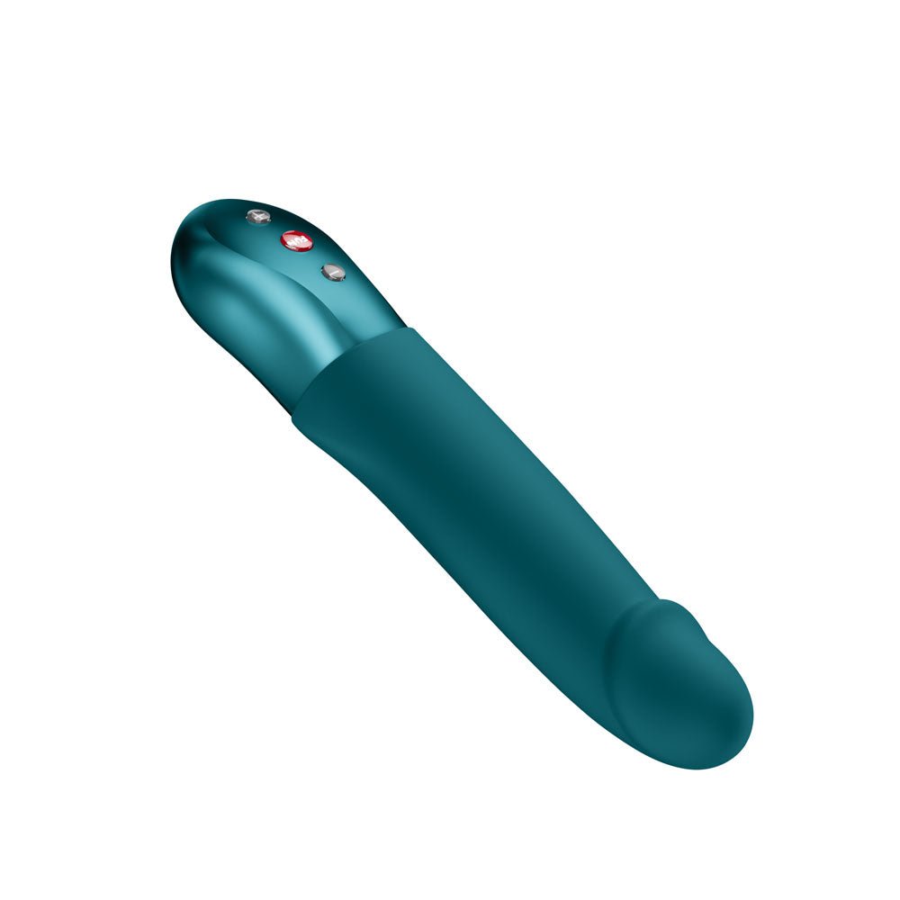 Fun Factory Stronic Real Thrusting Vibrator - Bottle Green Silicone - VIBRATORS - PREMIUM