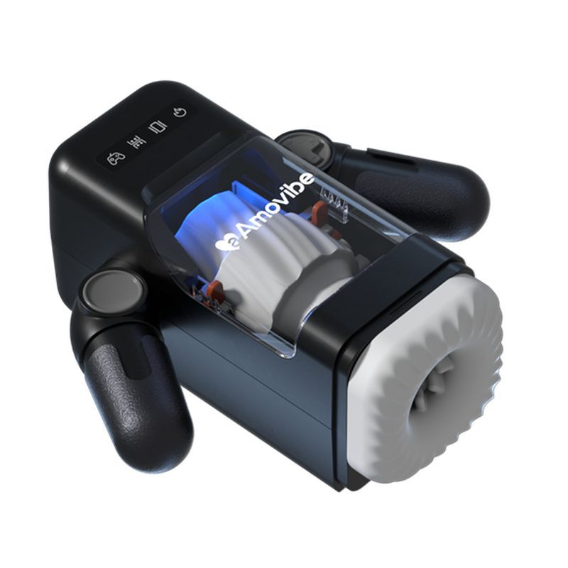 Game Cup Thrusting Vibrating & Heating Masturbator with Immersive Phone Holder and Hand Grip - Automatic male masturbator
