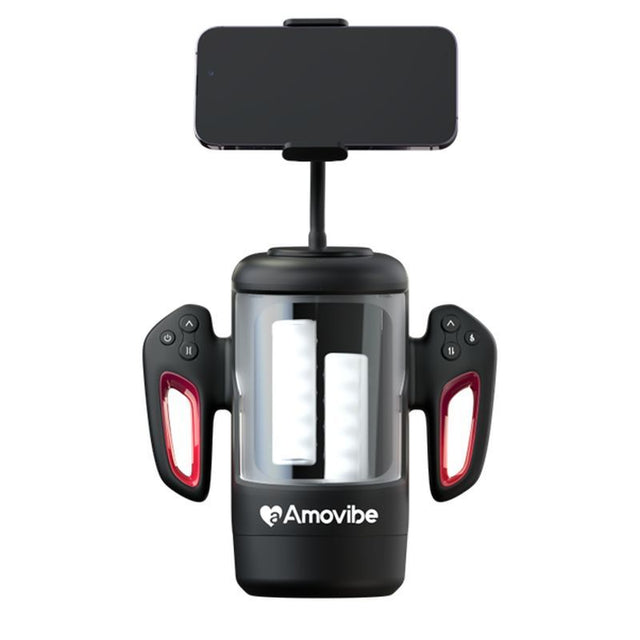Game King Rubbing Vibrating & Heating Masturbator with Immersive Phone Holder and Hand Grip - Adult Toys