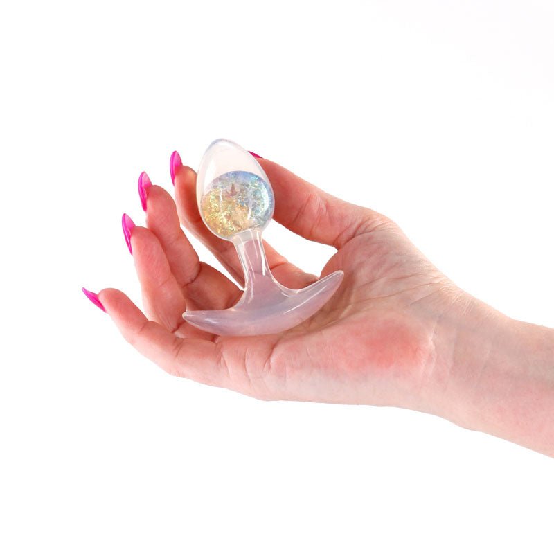 Glams Cosmic - Clear/Rainbow 8.1 cm Small Butt Plug - ANAL TOYS
