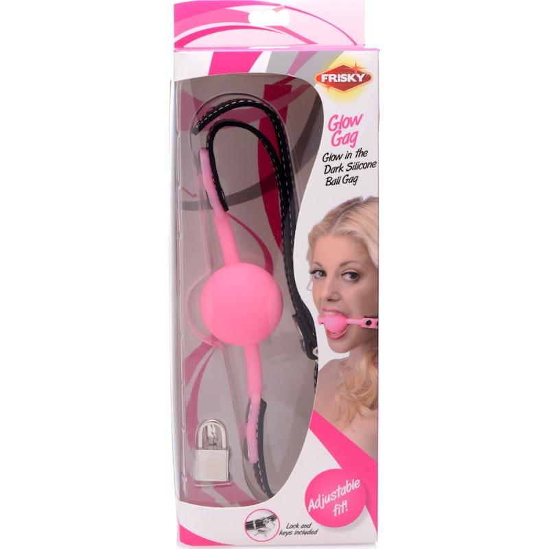 Glow Gag Glow in the Dark Silicone Ball Gag - Adult Toys