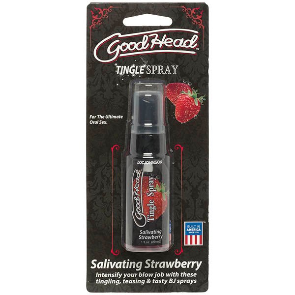 GoodHead Tingle Spray - Salivating Strawberry Flavoured - LOTIONS & LUBES