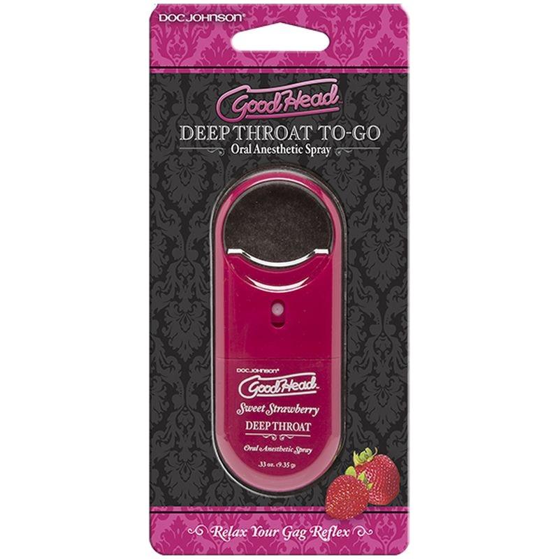 GoodHead To-Go Deep Throat Spray Sweet Strawberry 9ml - Naughty by Nature Adult Store