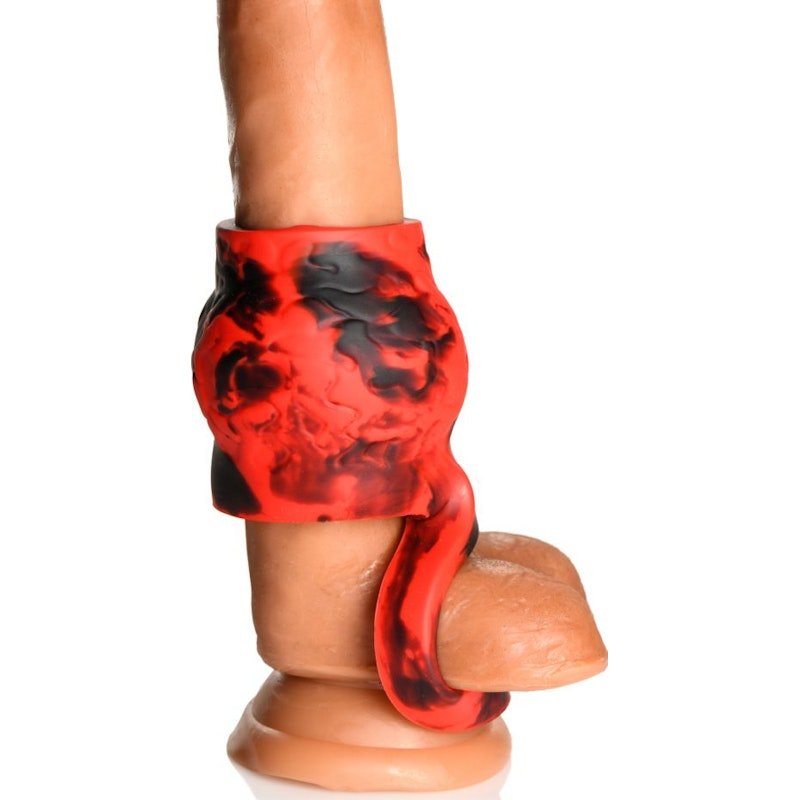 Hell Hound Silicone Penis Sleeve and Ball Stretcher - Adult Toys