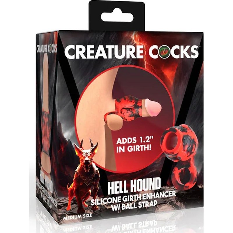 Hell Hound Silicone Penis Sleeve and Ball Stretcher - Adult Toys