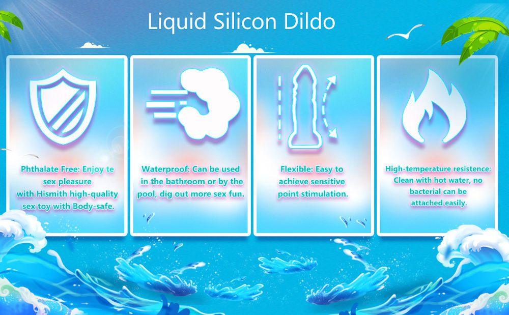 Hismith 10.12in Awl Shape Mixed Colors Silicone Dildo with Suction Cup - Naughty by Nature Adult Store