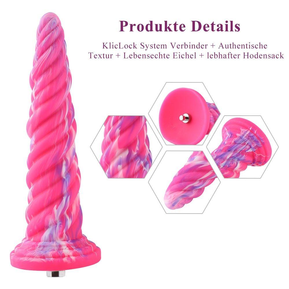 HiSmith - 10" Silicone Monster Series Pink Awl (KlicLok) - Sex Toys