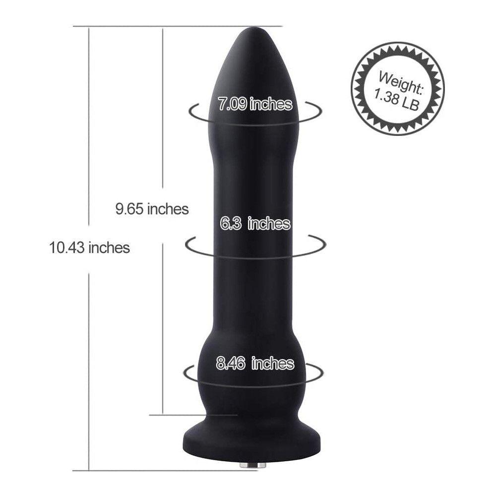 Hismith - 10.43in Silicone Black Bullet (KlicLok) - Sex Toys