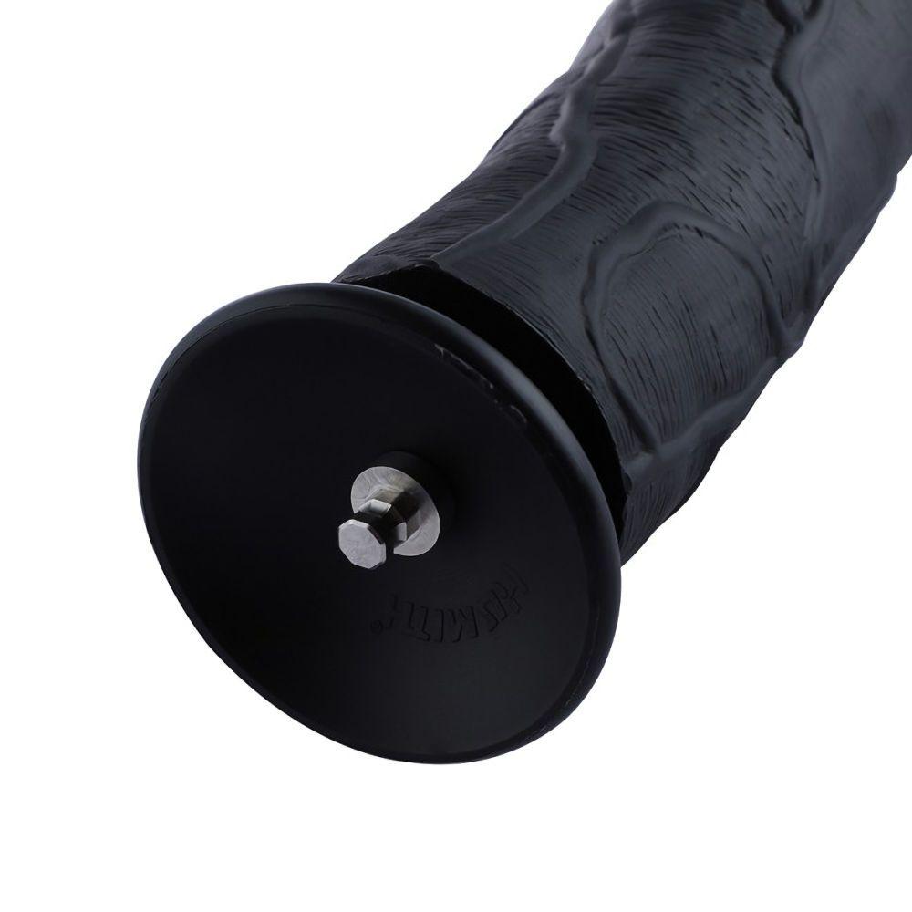 HiSmith - 11" Silicone Black Curved Dildo (KlicLok) - Sex Toys