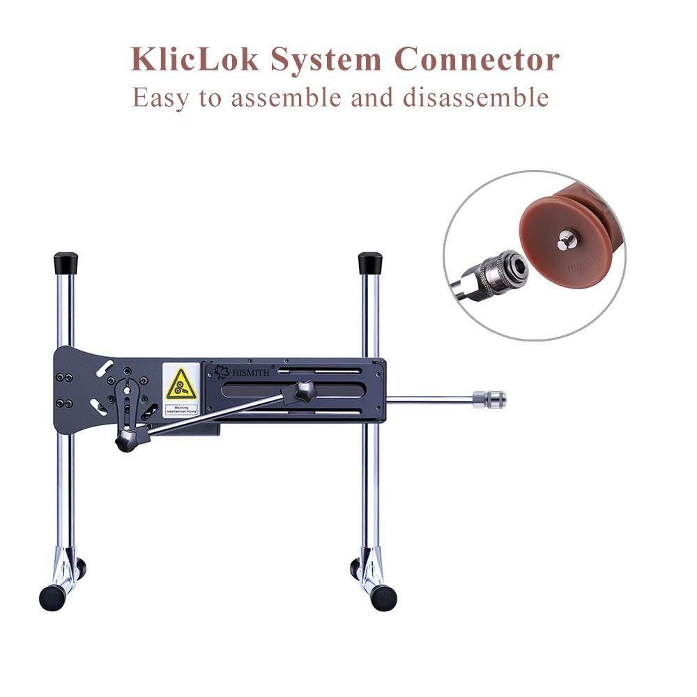 HiSmith 11.4" Slightly Curved Silicone Dildo With KlicLok For Premium Sex Machine - MACHINES - PREMIUM