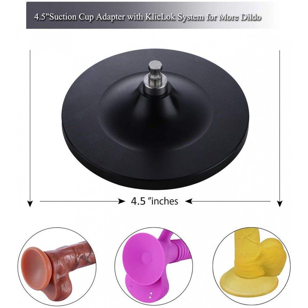 HiSmith - 4.5" Black Suction Cup Adaptor (KlicLok) - Naughty by Nature Adult Store