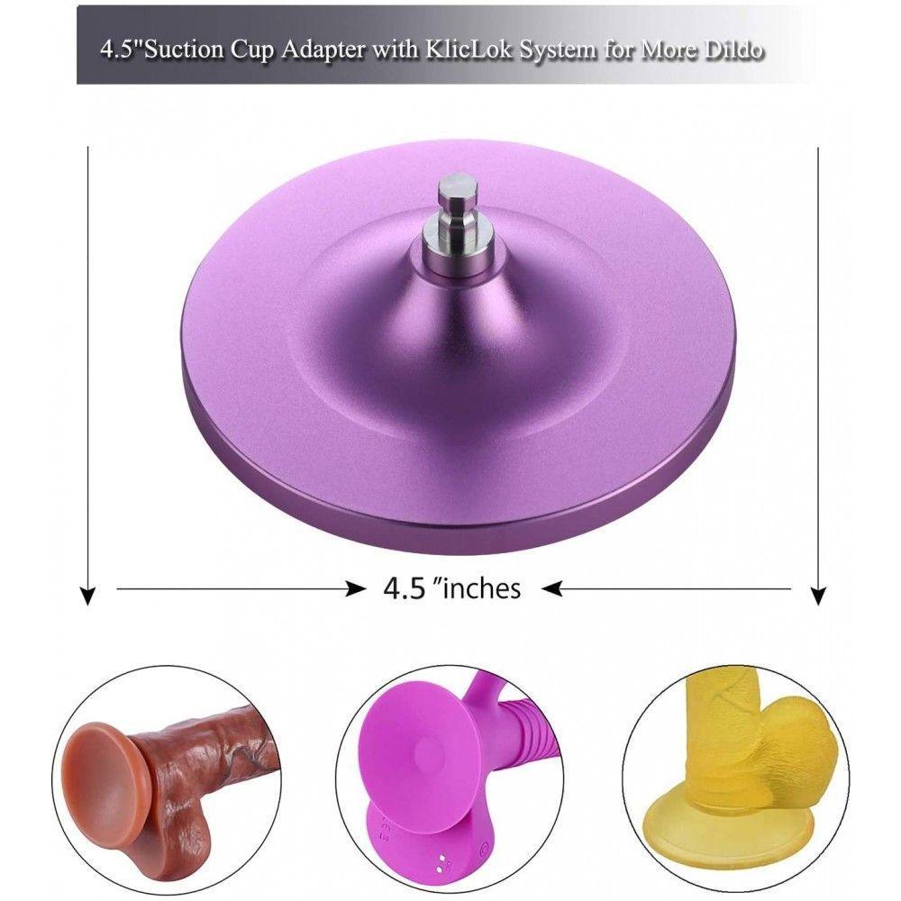 HiSmith - 4.5" Purple Suction Cup Adaptor (KlicLok) - Sex Toys