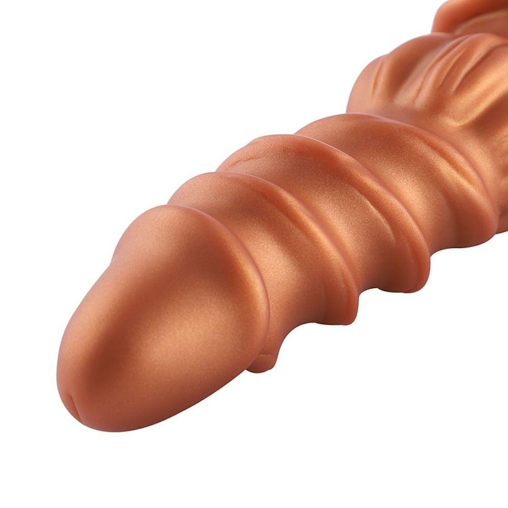 HiSmith - 8.5" Silicone Golden Monster Dildo (KlicLok) - Sex Toys