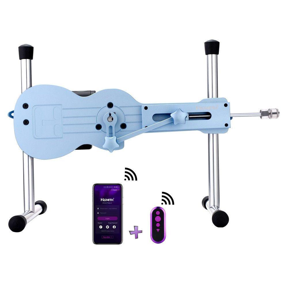 HiSmith APP Controlled Blue Mini Sex Machine with KlicLok System - MACHINES - PREMIUM