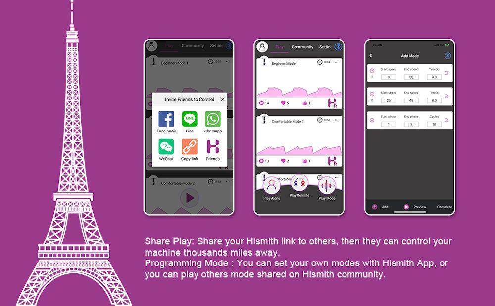 HiSmith - Gold Premium Sex Machine (Remote and App) - Sex Toys