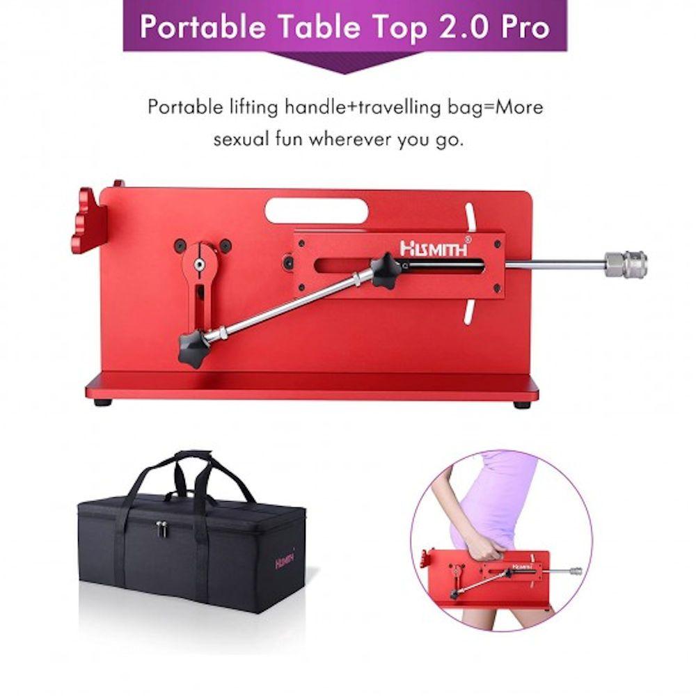 HiSmith Tabletop 2.0 Pro Red APP, Remote, Wire 3 In 1 Control Premium Sex Machine - MACHINES - PREMIUM