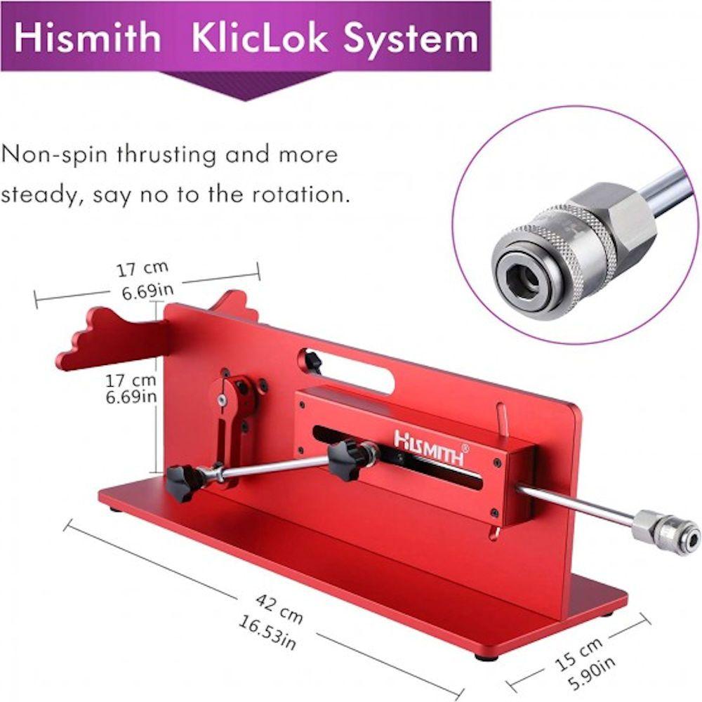 HiSmith Tabletop 2.0 Pro Red APP, Remote, Wire 3 In 1 Control Premium Sex Machine - MACHINES - PREMIUM
